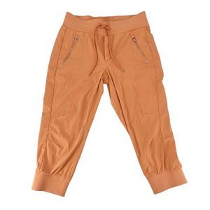 Athleta Trekkie North 23” Crop Womens Jogger Size 8P Orange Pant Stretch Casual